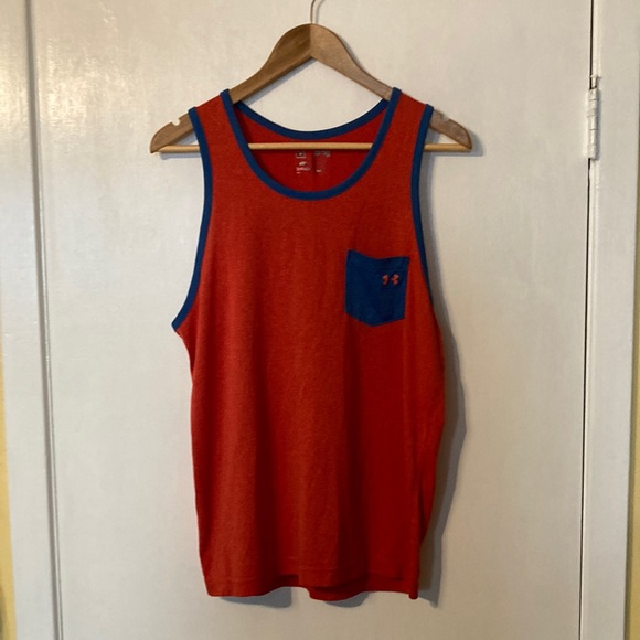 Under Armour Heatgear Men’s Red and Blue Tank Top - Picture 1 of 4